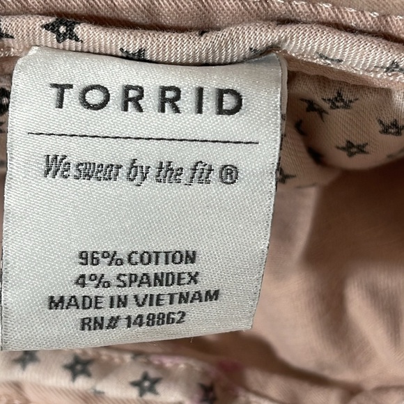 TORRID Crop Twill Military Pant With Pockets Blush Pink Size 18 - Picture 10 of 13